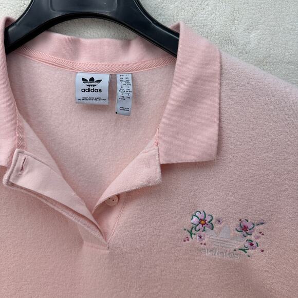 ADIDAS ORIGINAL Women's 3XL Pink Terry Toweling Polo dress - Picture 2 of 6
